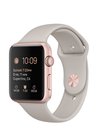 Apple Watch Sport with Rose Gold Case and Stone Sport Band 202//266